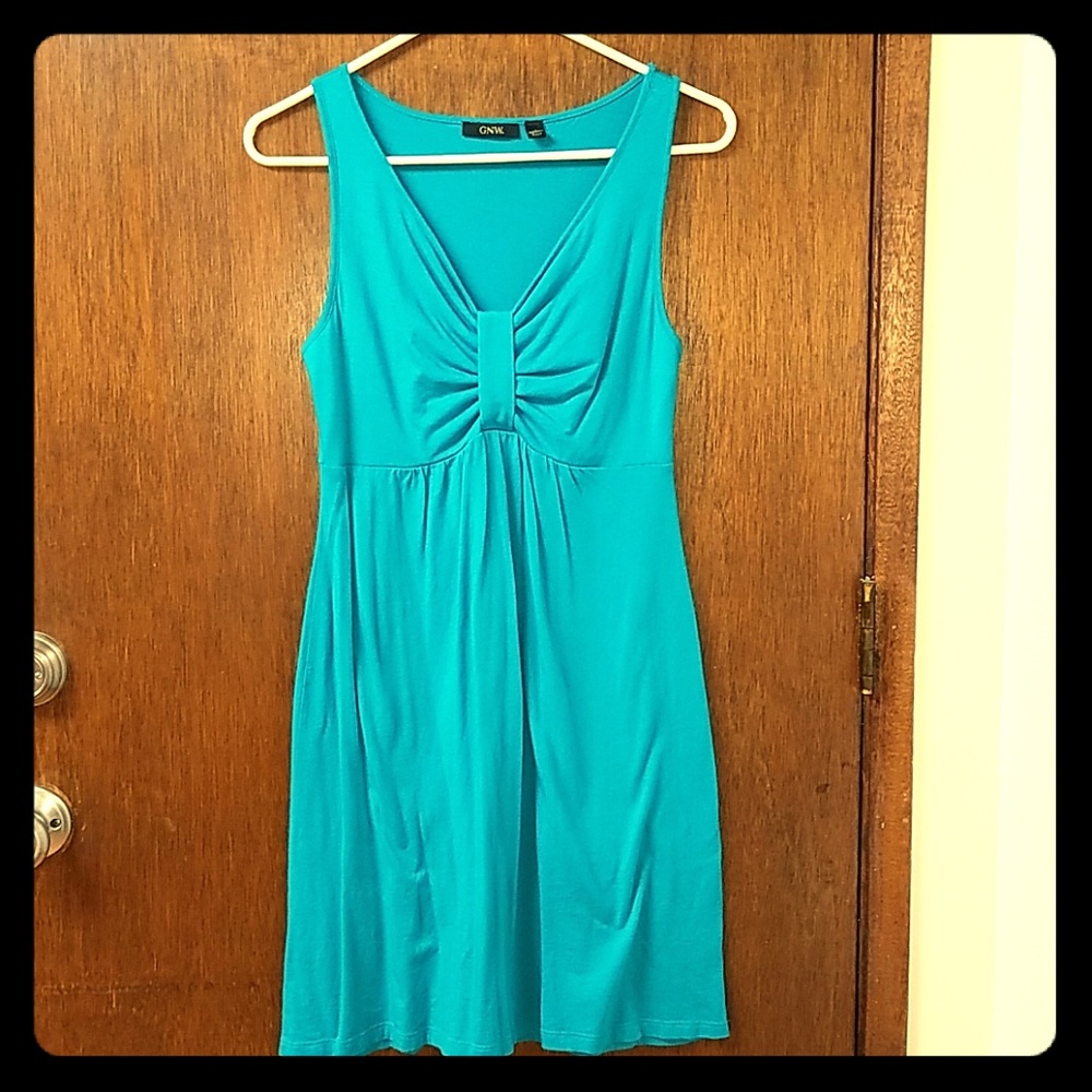 Teal midi dress